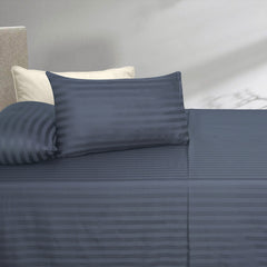 Stromy Stripe Satin T-250 Bed Sheet Set