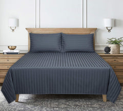 Stromy Stripe Satin T-250 Bed Sheet Set