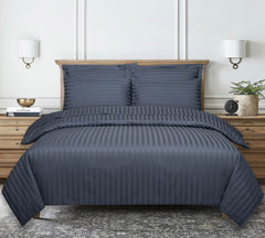 Stromy Stripe Satin T-250 Quilt Cover Set