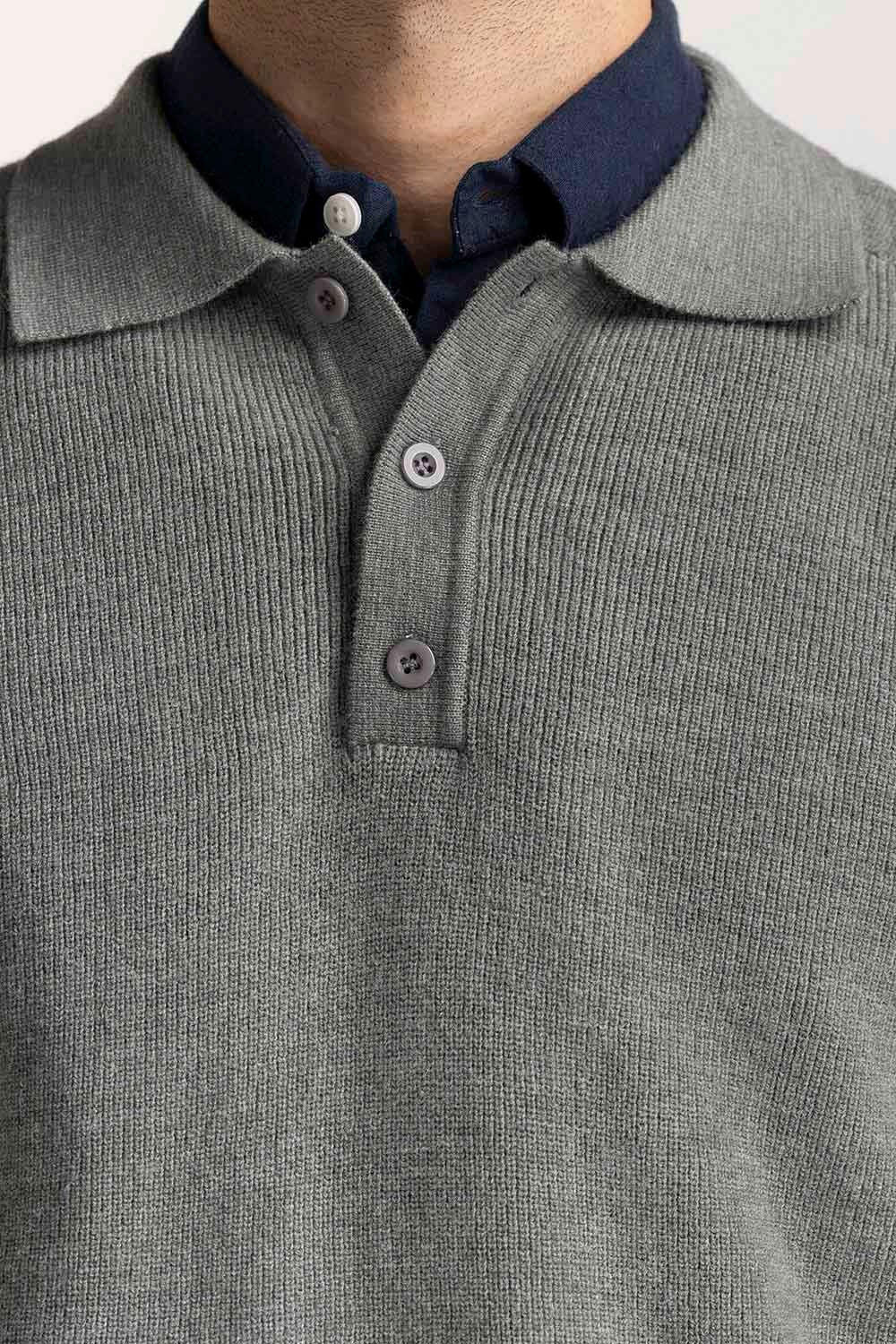 Sweater Knit Polo MN-PSW-WS24-002