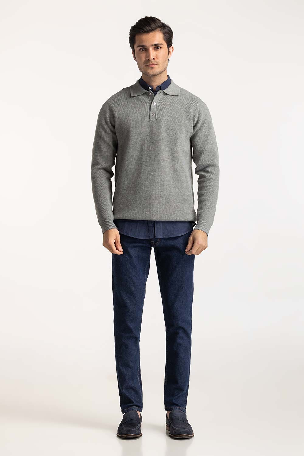 Sweater Knit Polo MN-PSW-WS24-002
