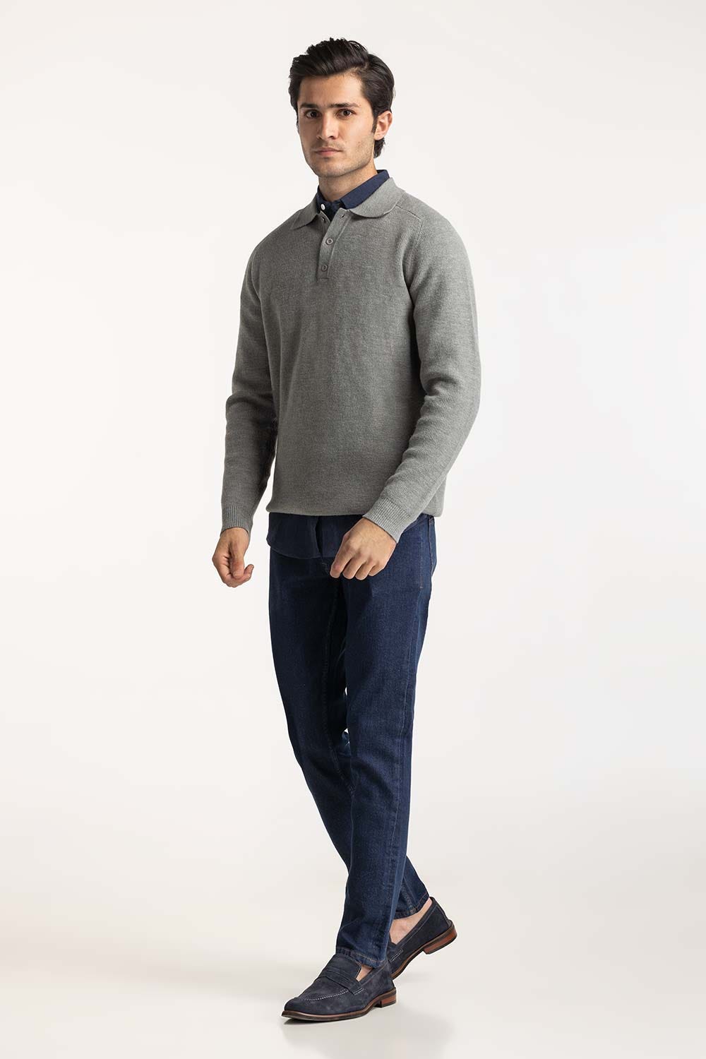 Sweater Knit Polo MN-PSW-WS24-002