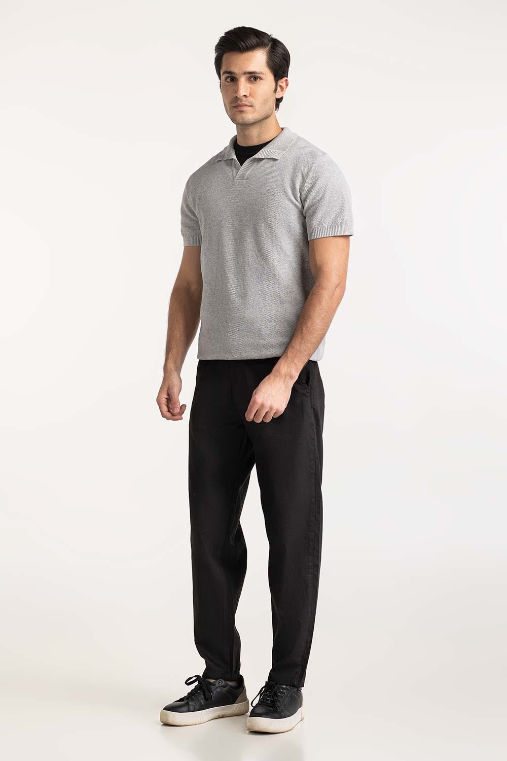 Sweater Knit Polo MN-PSW-WS24-008
