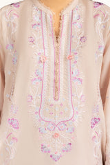 Swiss Lawn Slub Embroidered Shirt And Trouser IPST-44728