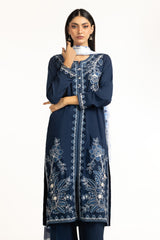 Swiss Lawn Slub Embroidered Shirt And Trouser IPST-44729