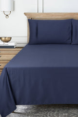 Deep Cobalt T-200 Bed Sheet Set