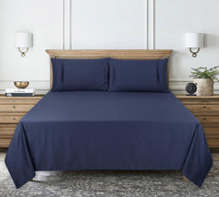 Deep Cobalt T-200 Bed Sheet Set
