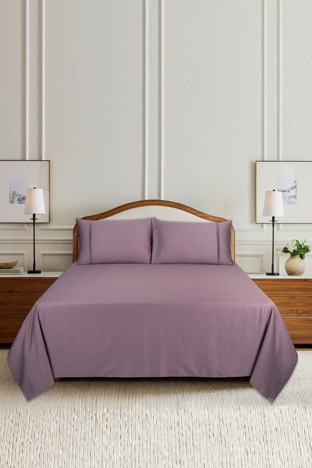 Violet Ice T-200 Bed Sheet Set