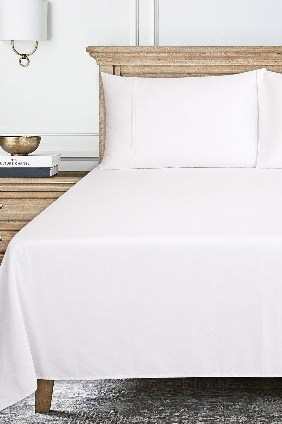 White T-200 Bed Sheet Set