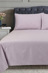 Lilac T-400 Embroidered Bed Sheet Set