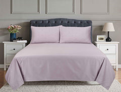 Lilac T-400 Embroidered Bed Sheet Set