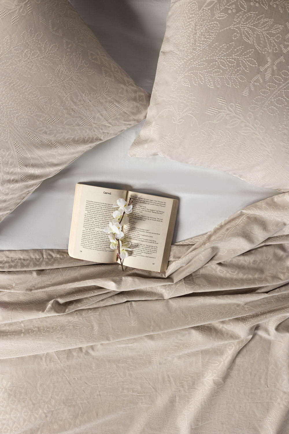 Tan Jacquard Throw