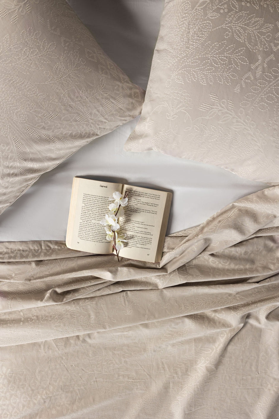 Tan Jacquard Throw