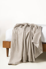 Tan Jacquard Throw