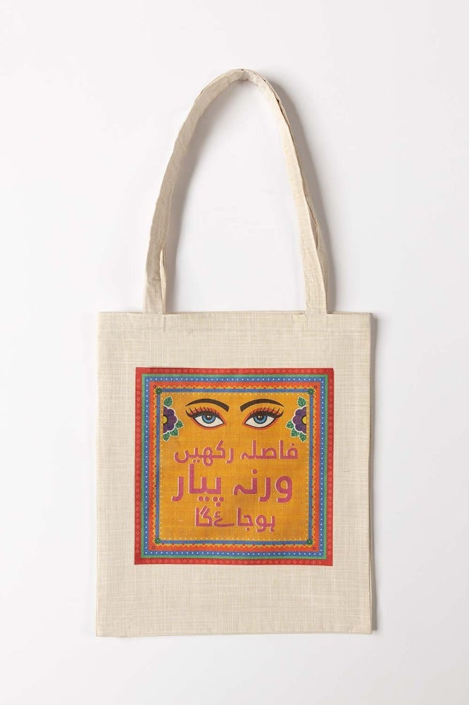 Faasla Rakhein Tote Bag TB - 11