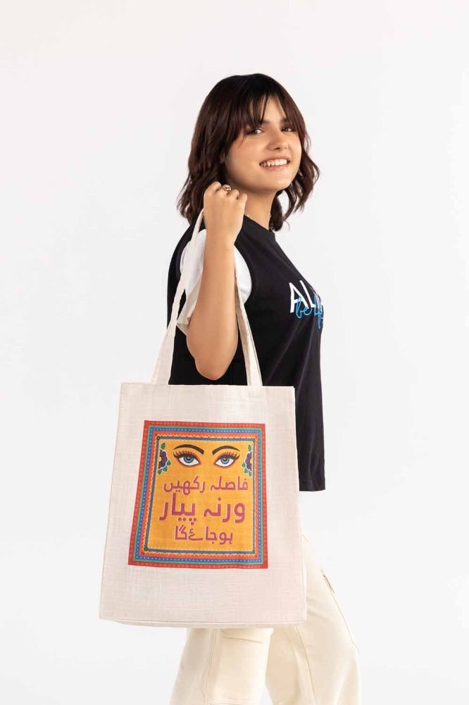 Faasla Rakhein Tote Bag TB - 11