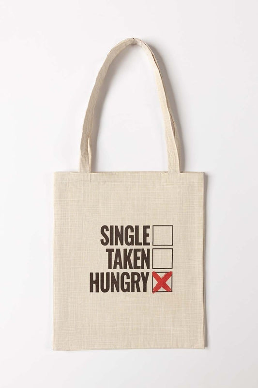 Single Taken Hungry Tote Bag TB - 15
