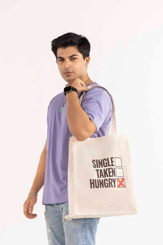 Single Taken Hungry Tote Bag TB - 15
