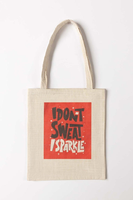 Do Not Sweat Sparkle Tote Bag TB - 18