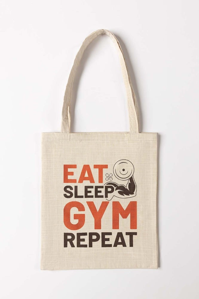Eat Sleep Gym Repeat Tote Bag TB - 1