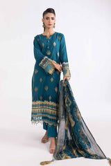 2 Piece Unstitched Embroidered Printed Cambric Shirt with Lawn Dupatta TCE-42002