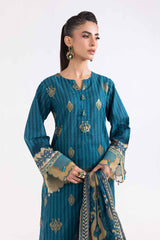 2 Piece Unstitched Embroidered Printed Cambric Shirt with Lawn Dupatta TCE-42002