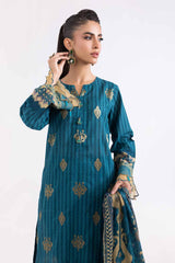 2 Piece Unstitched Embroidered Printed Cambric Shirt with Lawn Dupatta TCE-42002