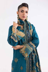 2 Piece Unstitched Embroidered Printed Cambric Shirt with Lawn Dupatta TCE-42002