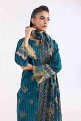 2 Piece Unstitched Embroidered Printed Cambric Shirt with Lawn Dupatta TCE-42002