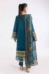 2 Piece Unstitched Embroidered Printed Cambric Shirt with Lawn Dupatta TCE-42002