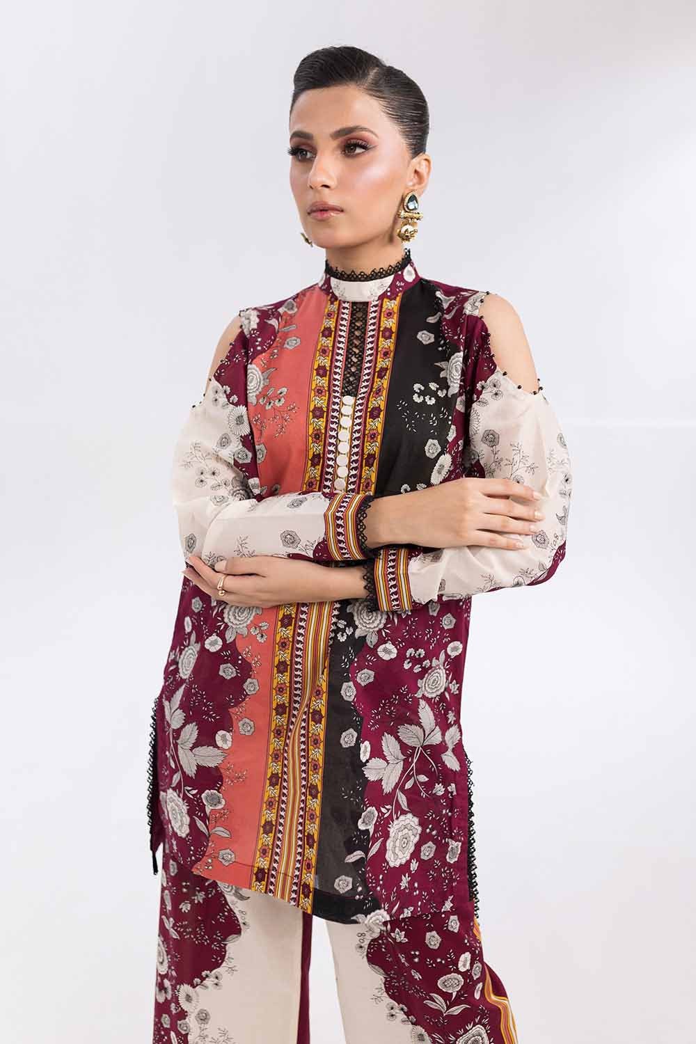 2 Piece Unstitched Printed Cambric Suit TCN-42001
