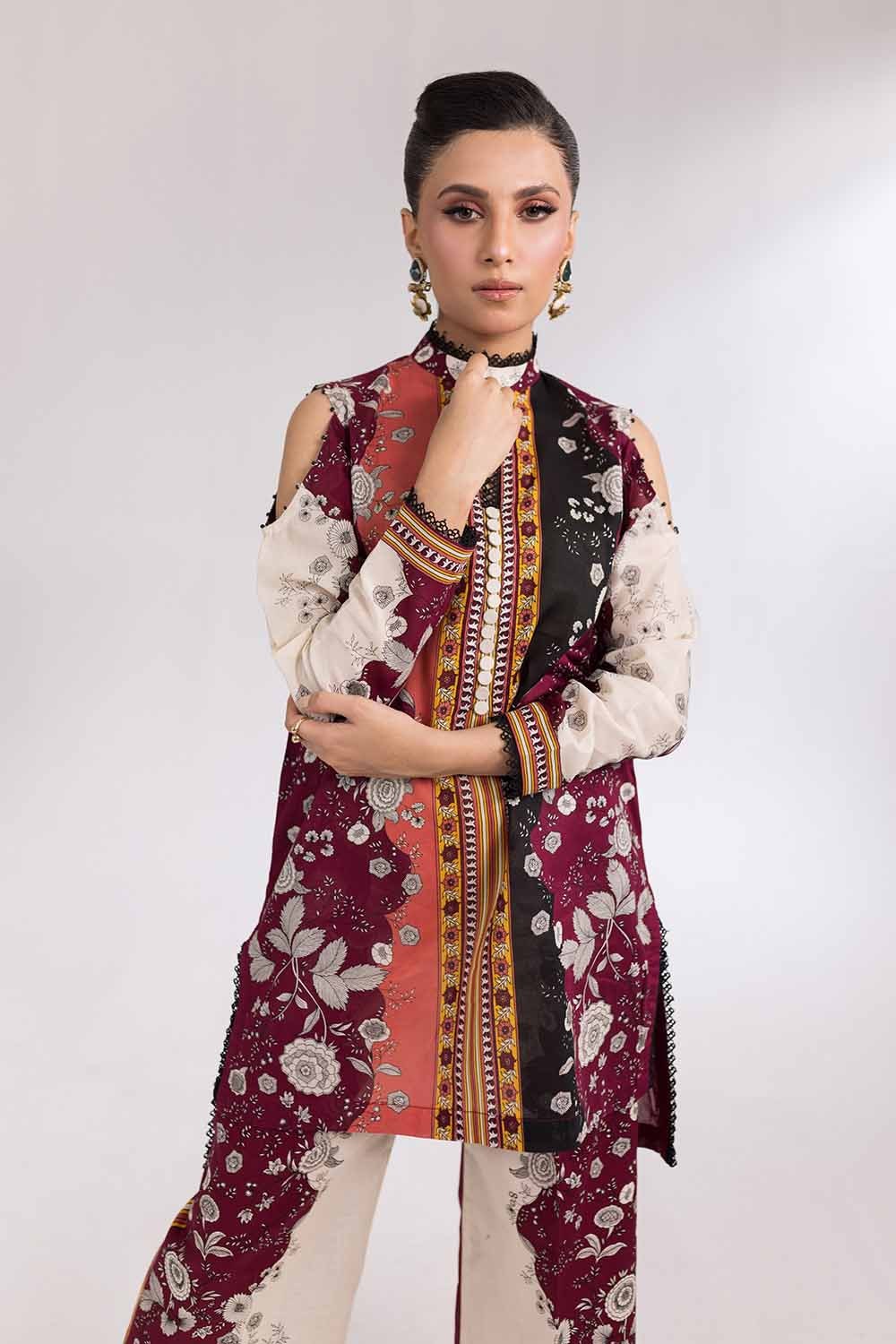 2 Piece Unstitched Printed Cambric Suit TCN-42001