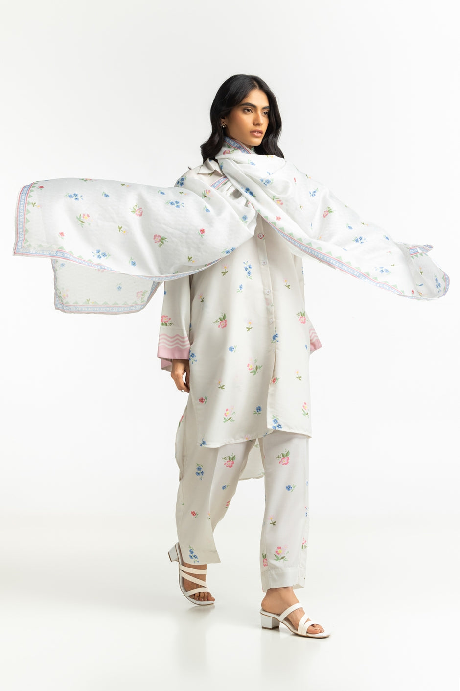 Tennis Net Printed Dupatta IPD-44574