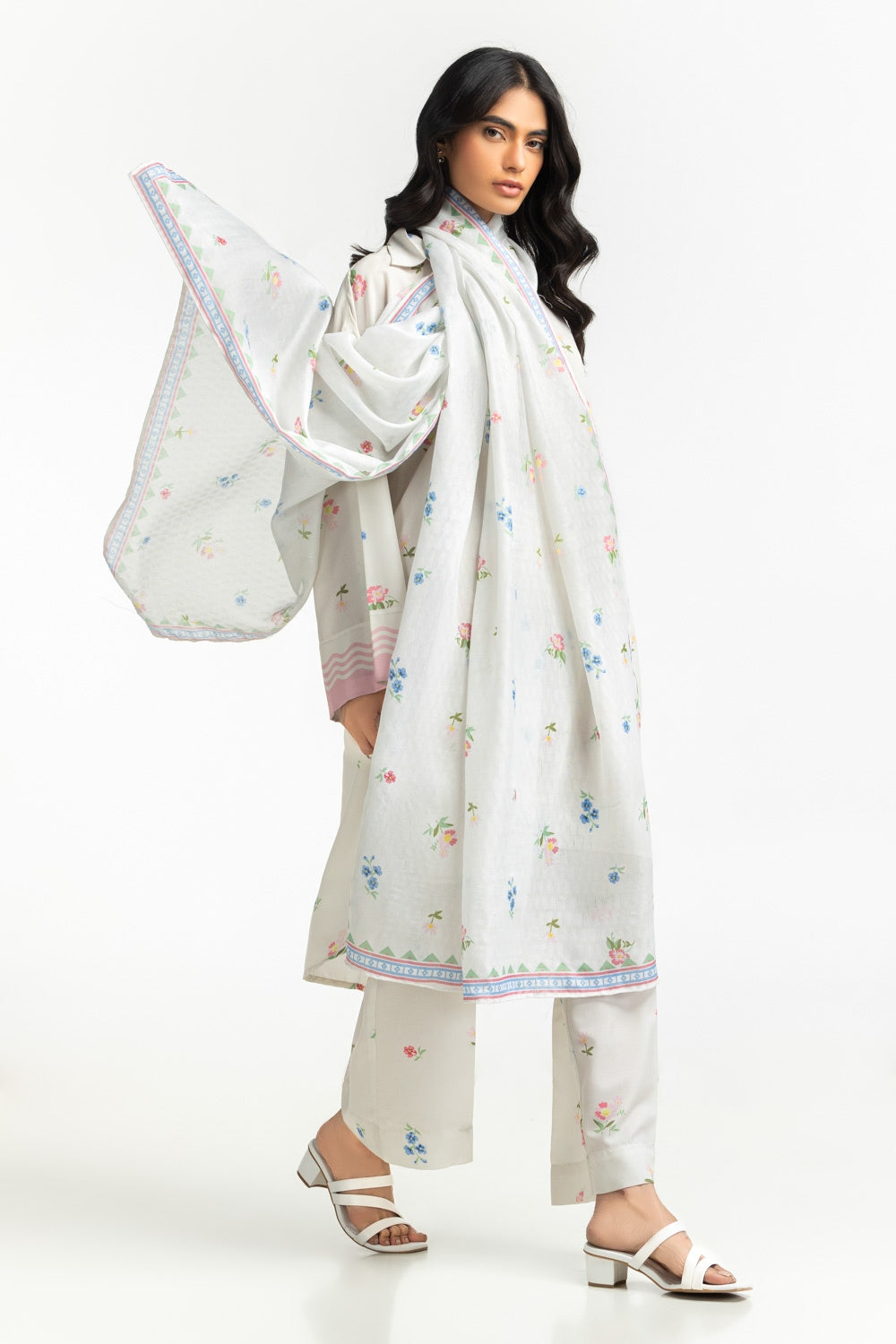 Tennis Net Printed Dupatta IPD-44574