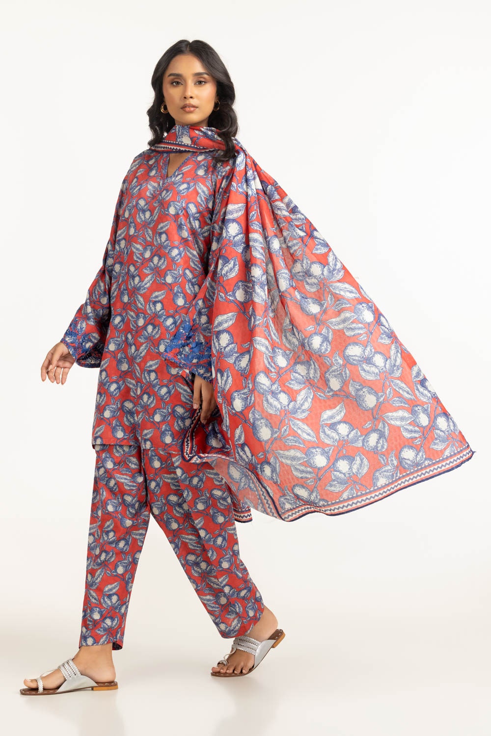 Tennis Net Printed Dupatta IPD-44575