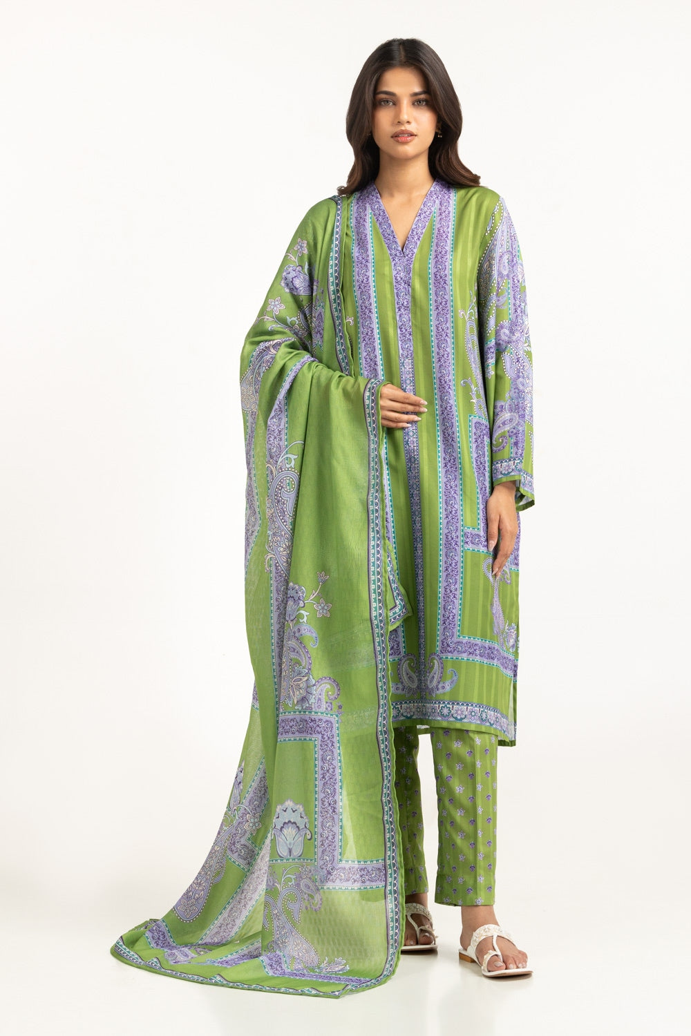 Tennis Net Printed Dupatta IPD-44822