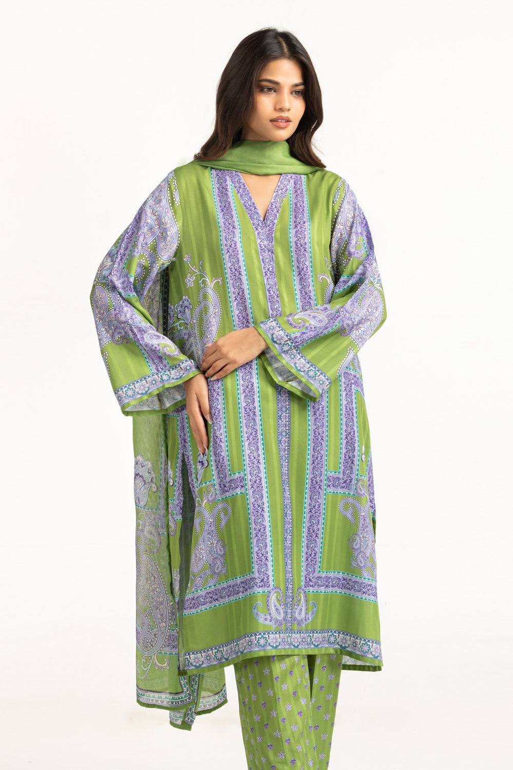 Tennis Net Printed Dupatta IPD-44822