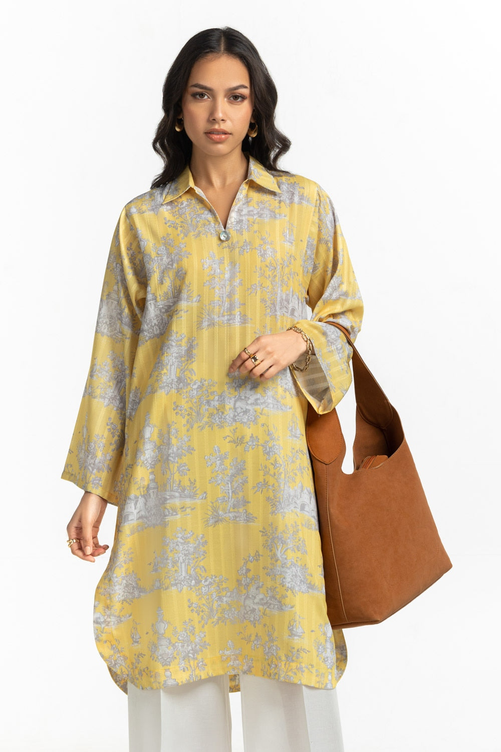 Texture Dobby Printed Shirt IPS-44518