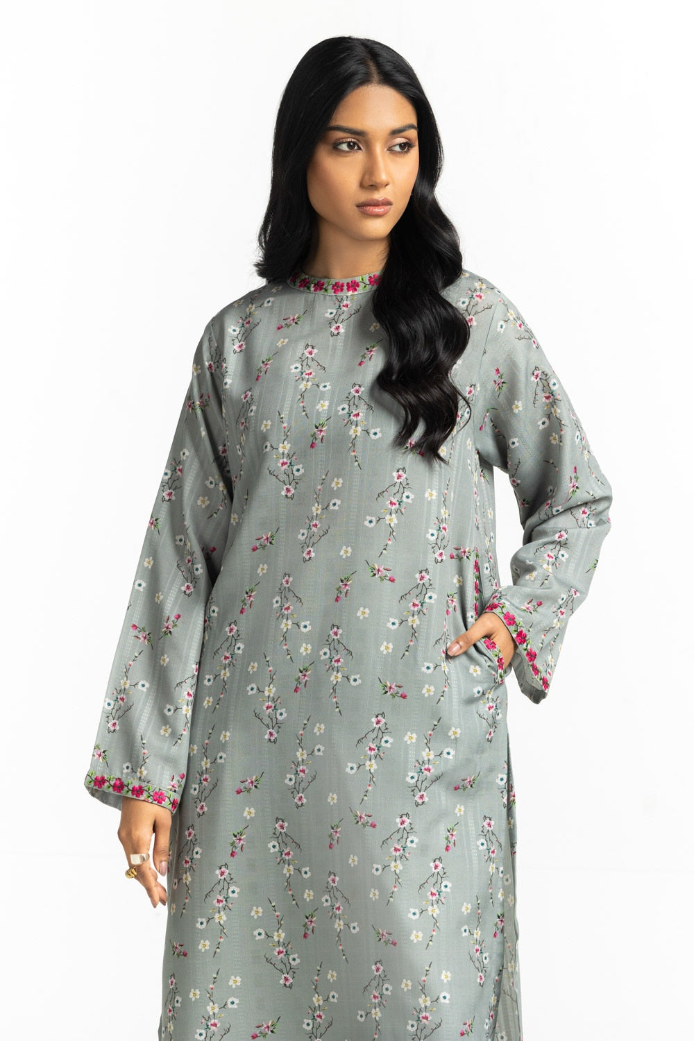 Texture Dobby Printed Shirt IPS-44538