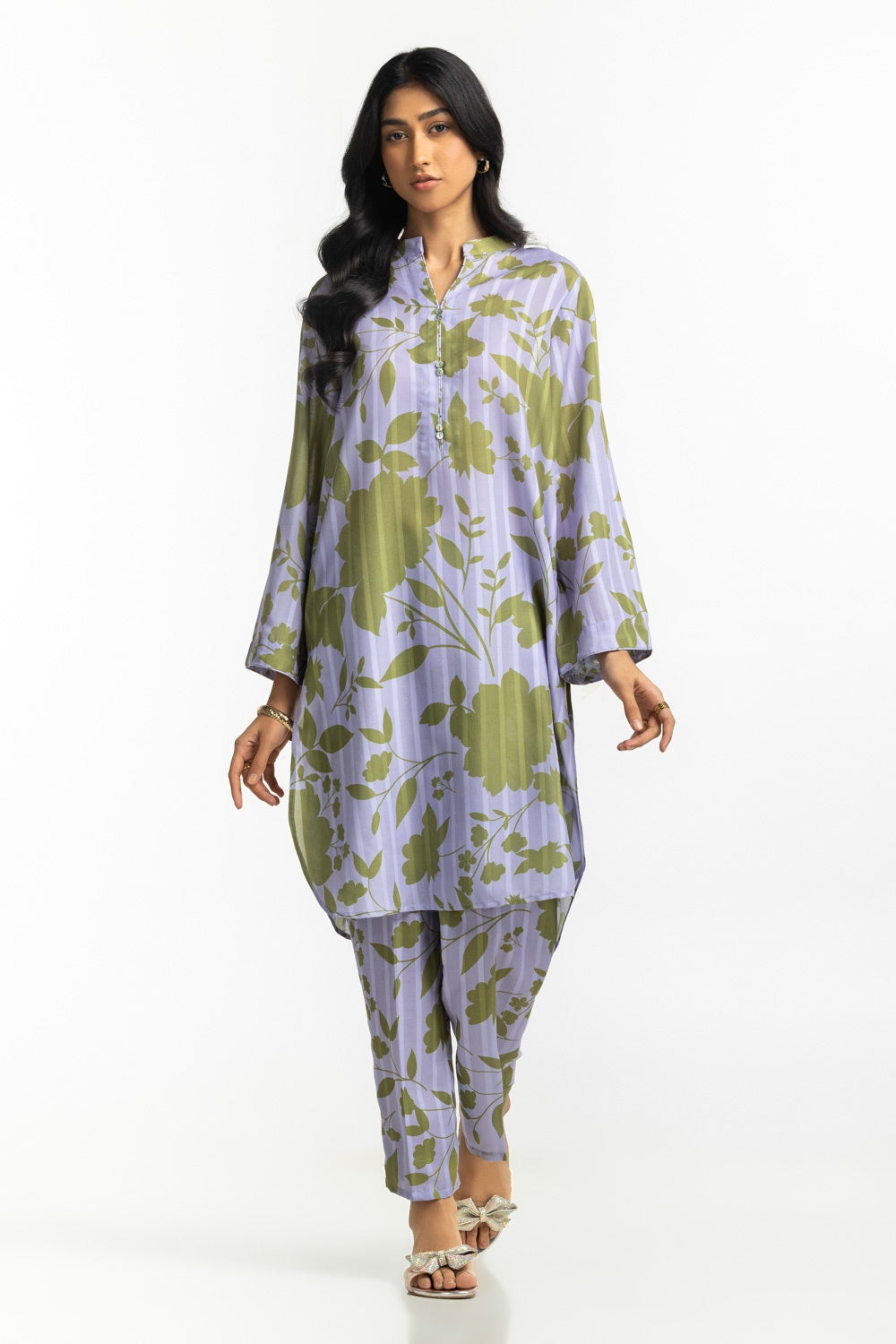 Textured Dobby Printed Co-Ord Set IPST-44521