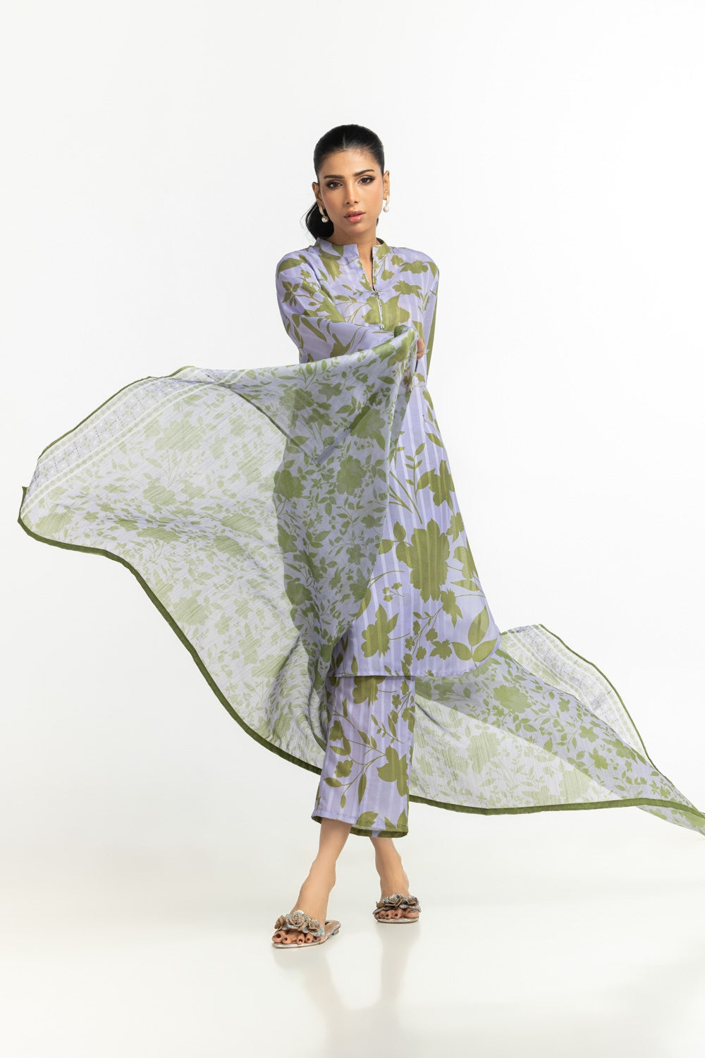 Textured Dobby Printed Co-Ord Set IPST-44521