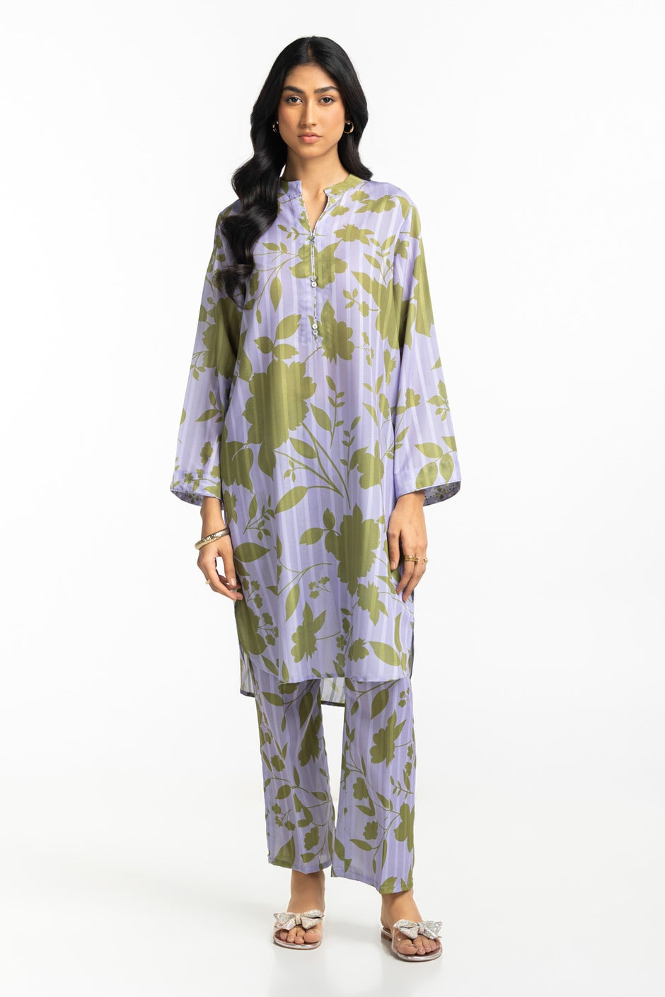 Textured Dobby Printed Co-Ord Set IPST-44521