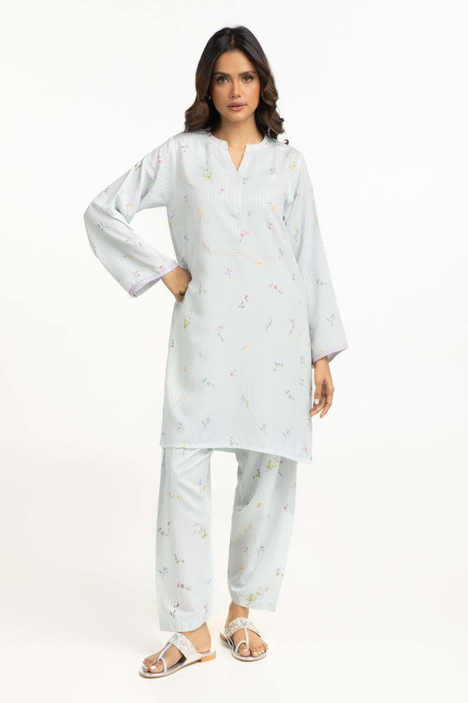 Textured Dobby Printed Co-Ord Set