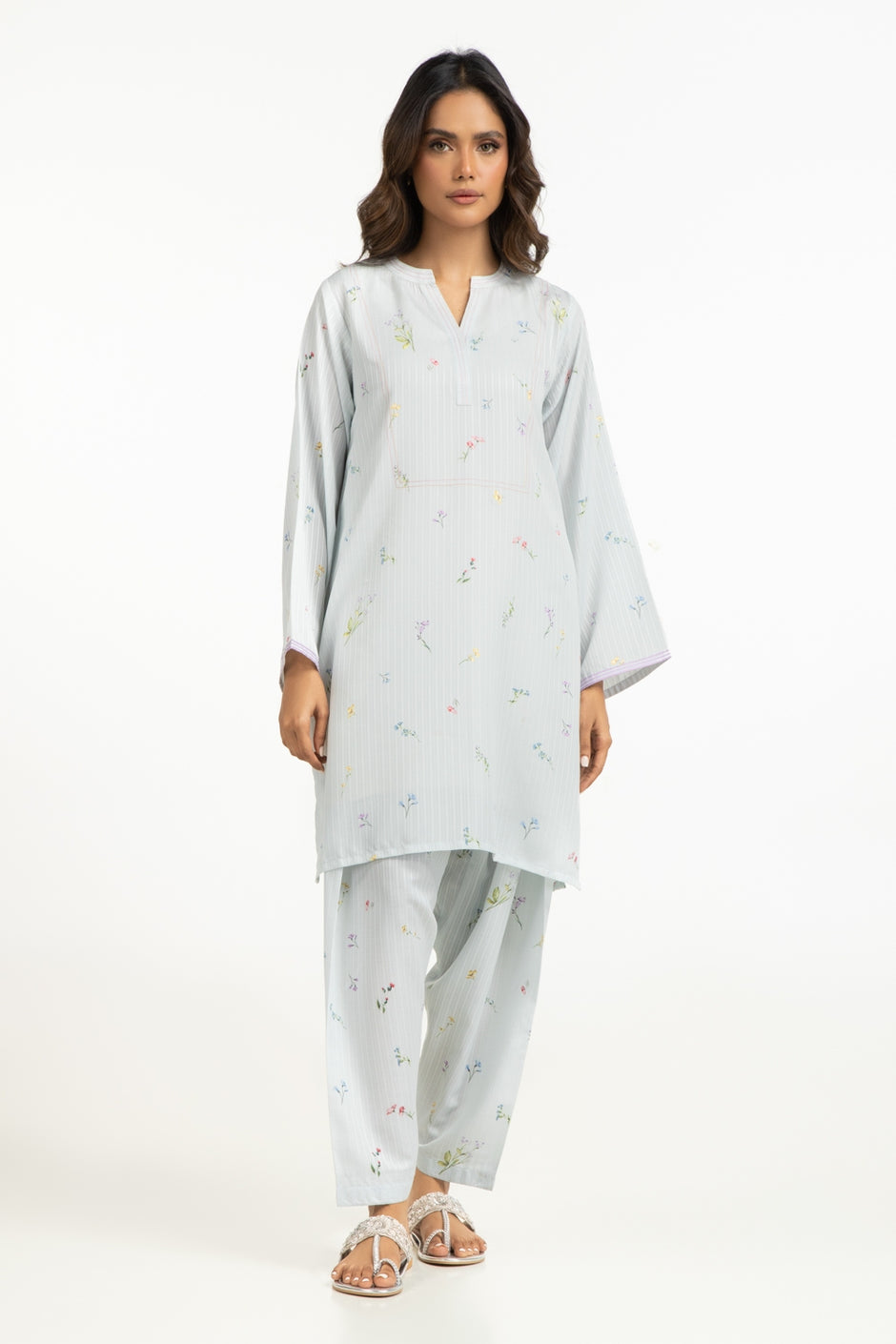 Textured Dobby Printed Co-Ord Set
