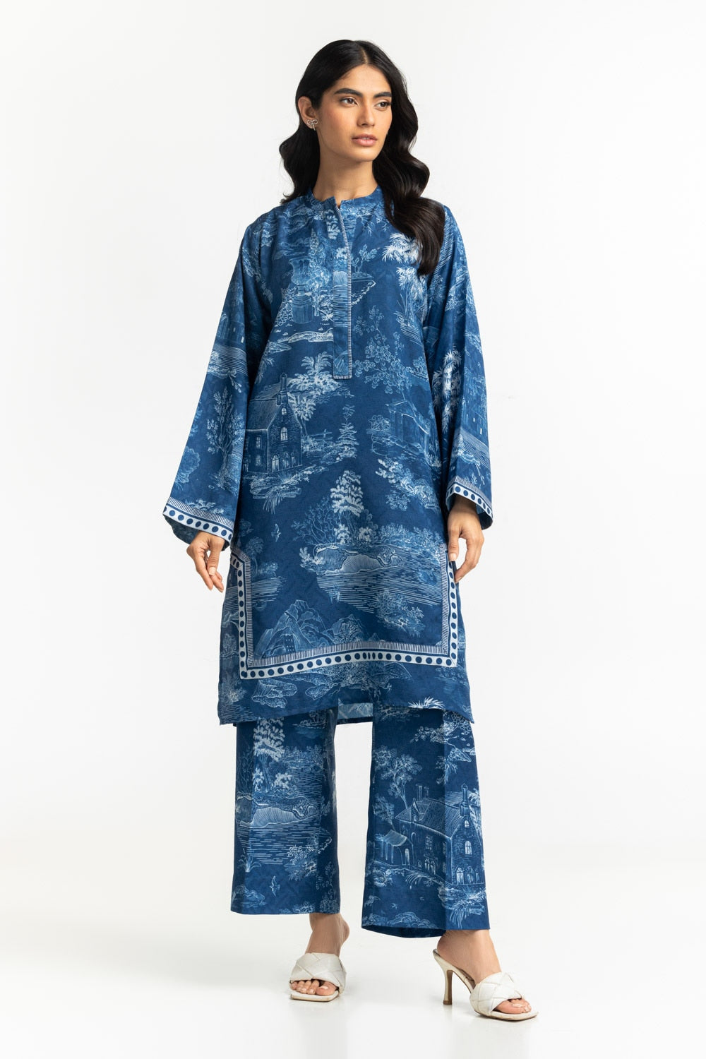 Textured Dobby Printed Co-Ord Set IPST-44526