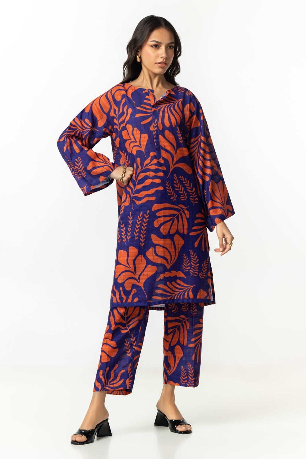 Textured Dobby Printed Co-Ord Set