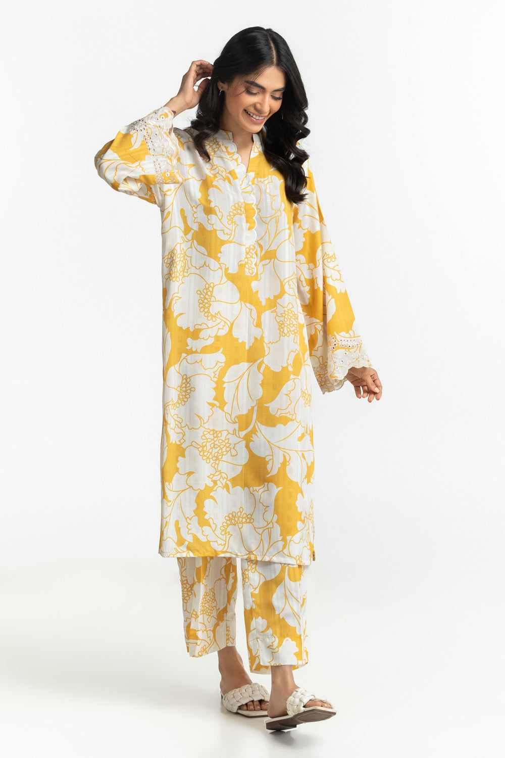 Textured Dobby Printed Co-Ord Set IPST-44551