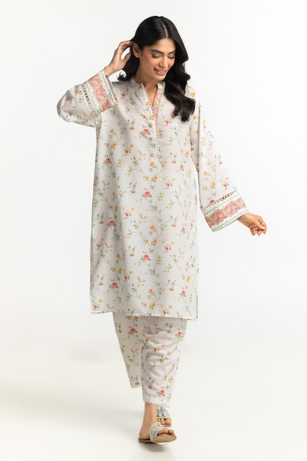 Textured Dobby Printed Co-Ord Set IPST-44595