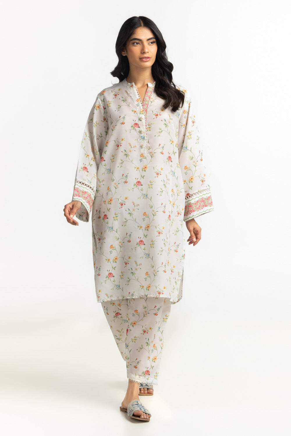 Textured Dobby Printed Co-Ord Set IPST-44595
