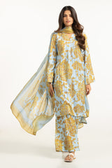 Textured Dobby Printed Co-Ord Set IPST-44672